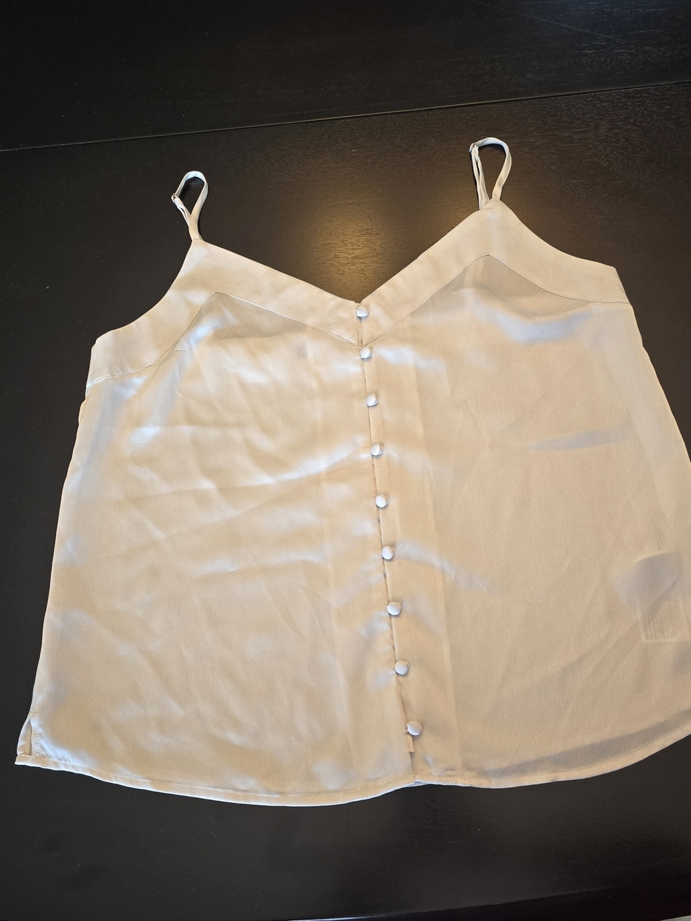 Abercrombie & Fitch Cream Button-Front Camisole